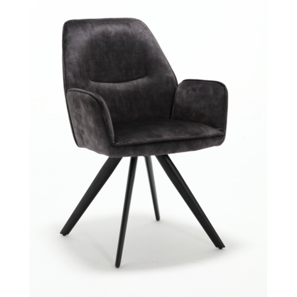Eetkamerstoel NOVA Velvet antraciet