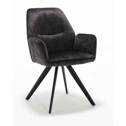 Eetkamerstoel NOVA Velvet antraciet