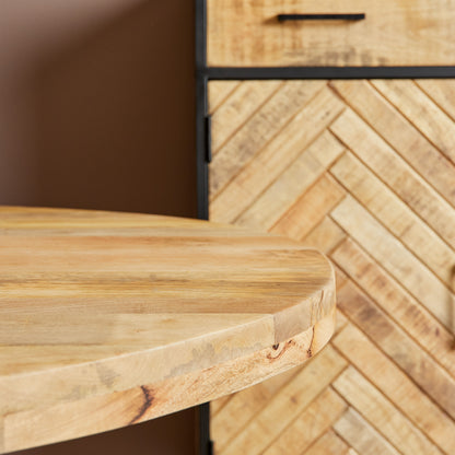 Ovale eettafel mangohout 210x100 cm