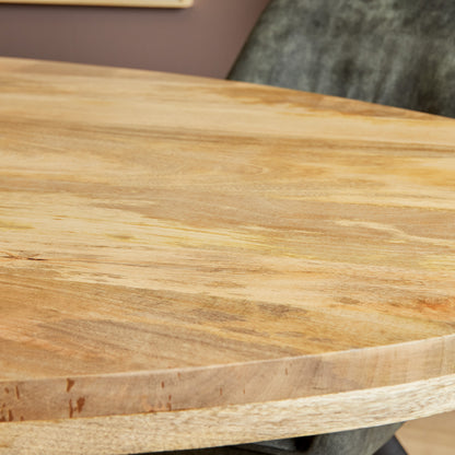 Ronde eettafel mangohout