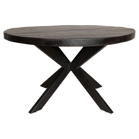 Eetkamertafel Denver Black | Rond | 130 cm